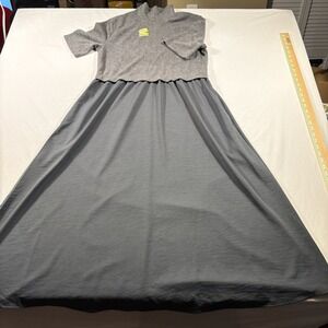 Universal Thread Mixed Media Maxi Dress Womens Medium Gray New